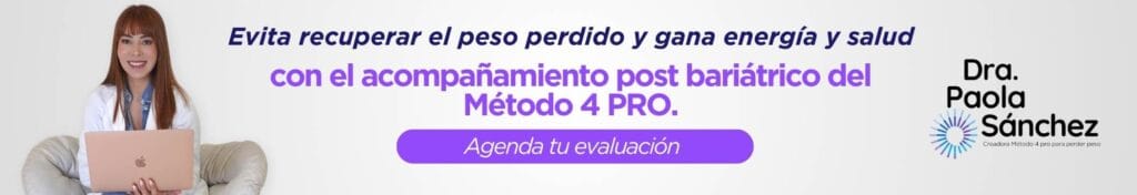Acompañamiento post bariátrico en Bogotá - Método 4 PRO - Dra. Paola Sánchez